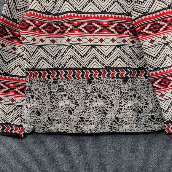 Phool Womens Full Zip Aztec Print Jacket 18 Long Sleeve Multi 100% Rayon - Picture 7 of 12